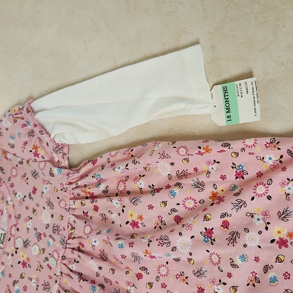 NWT Oshkosh 2 pc Dress Set Long Sleeve Bloomers Size 18 Month - Picture 3 of 11